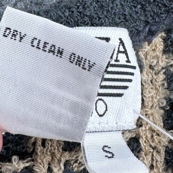 Baldanza Country Meadow Gray Sleeveless Pocket Button Closure Pattern Vest Small - Picture 5 of 7